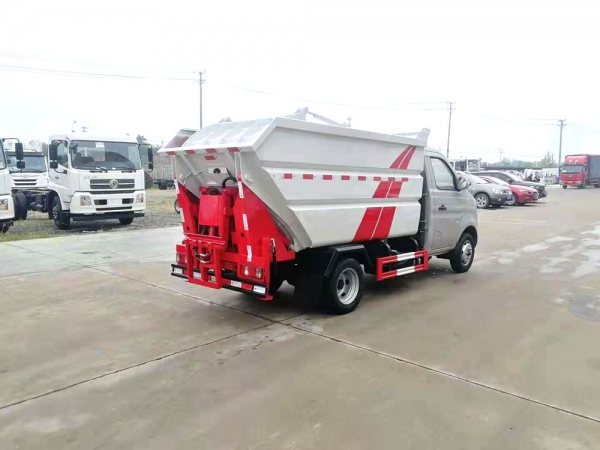 國六【4立方】長(zhǎng)安汽油雙輪后裝掛桶垃圾車