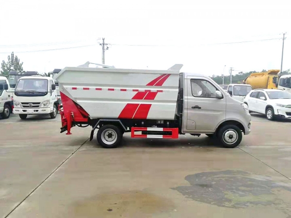 國六【4立方】長(zhǎng)安汽油雙輪后裝掛桶垃圾車